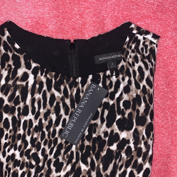 Banana Republic Leopard Jumpsuit size 4 NWT - Picture 4 of 5